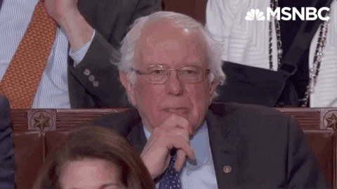bernie licking his lips.gif