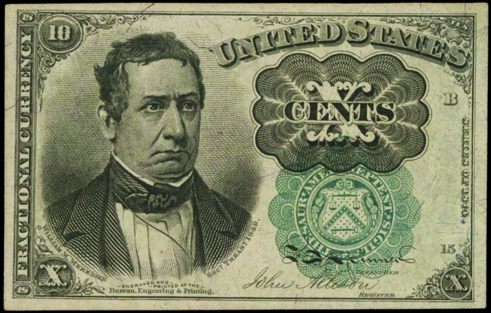 Fractional currency 10 Cents Fifth Issue.JPG