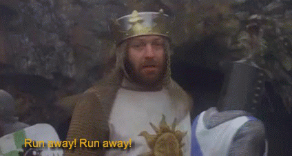 Monty Python Run Away.gif