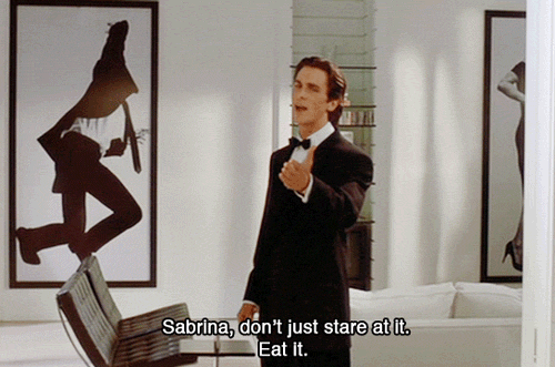 it is a movie, american psycho i believe. 