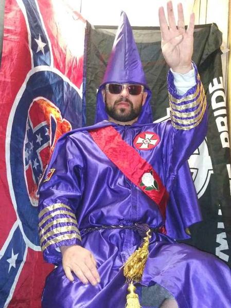 COURTESY PHOTO: STEVEN SHANE HOWARD - Steven Shane Howard, a former Imperial Wizard for the North Mississippi White Knights of the Ku Klux Klan currently is living in Vancouver, has attended Patriot Prayer rallies. He now hopes to stage his own local events.